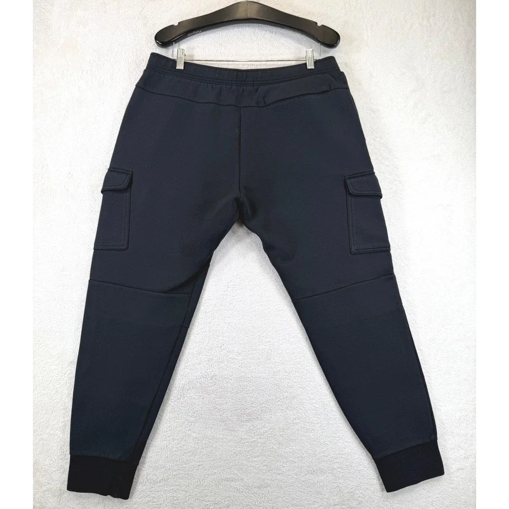 Polo Ralph Lauren Mens Black Double-Knit Cargo Jogger Pants XL Pony Logo